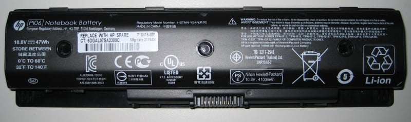 HP Notebook computer battery